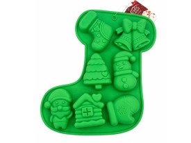 Molde silicona BOTA 7 figuras navidad